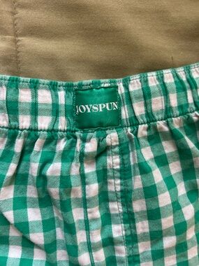 Joyspun Green Plaid Sleep Shorts